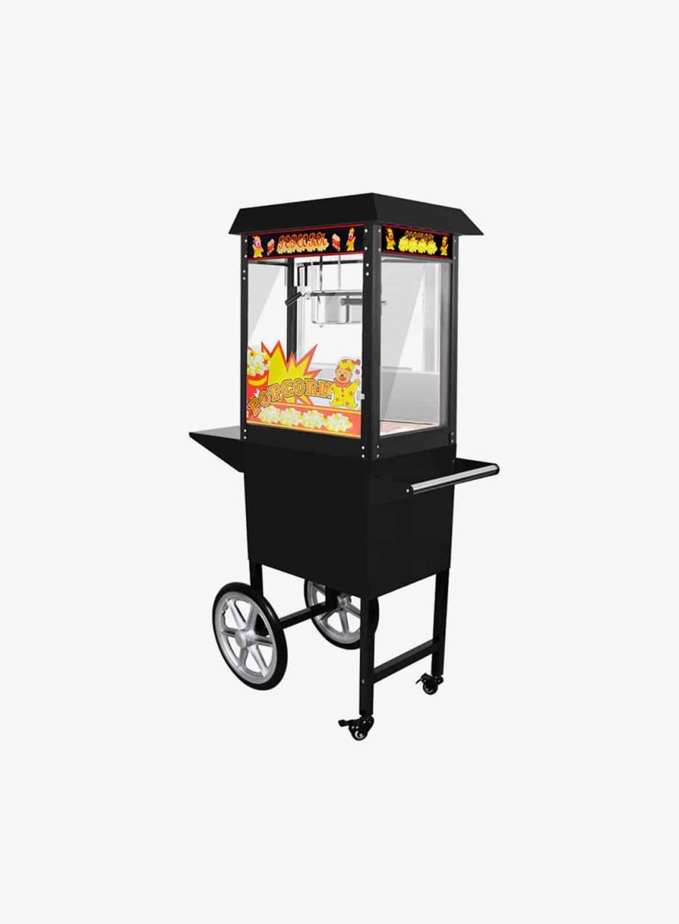 Machine à popcorn à louer - modèle noir chariot